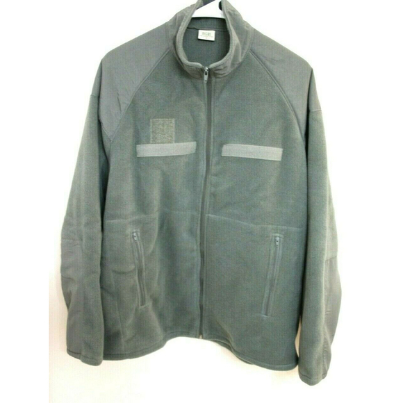 RGBI Military Tactical Green Polartec Fleece Zipper Jacket Men Size Medium EUC - Picture 2 of 6